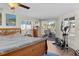 Main bedroom with water views and access to the deck at 537 Dolphin Se Ave, St Petersburg, FL 33705