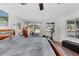 Main bedroom with water views and access to the deck at 537 Dolphin Se Ave, St Petersburg, FL 33705