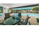 Enjoy meals on the covered patio overlooking the pool at 537 Dolphin Se Ave, St Petersburg, FL 33705
