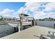 Private boat dock with lift and beautiful water views at 833 Bay Point Dr, Madeira Beach, FL 33708