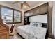 Bedroom with a built-in murphy bed and an adjacent workspace at 833 Bay Point Dr, Madeira Beach, FL 33708