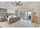 Main bedroom with water views and access to balcony at 833 Bay Point Dr, Madeira Beach, FL 33708