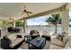 Spacious balcony with water views and comfortable seating at 833 Bay Point Dr, Madeira Beach, FL 33708
