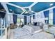 Bedroom with a king-size bed, stylish decor, and a ceiling fan at 2924 Valencia Ridge St, Valrico, FL 33596