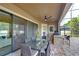 Outdoor patio with seating area, built-in grill, and access to the home at 2924 Valencia Ridge St, Valrico, FL 33596