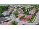 Aerial view of a residential neighborhood at 4586 Grand Lakeside Dr, Palm Harbor, FL 34684