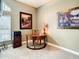 Home office with a desk, chair, and built in shelving at 4737 Casswell Dr, New Port Richey, FL 34652