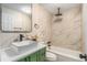 Updated bathroom with modern vanity and shower at 3822 Cortez Dr # D, Tampa, FL 33614