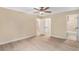 Bright bedroom with new flooring and ceiling fan at 3822 Cortez Dr # D, Tampa, FL 33614