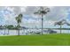 Landscaped area with boat slips and waterway views at 31 Island Way # 907, Clearwater Beach, FL 33767