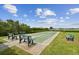 Community shuffleboard court with benches and water views at 12760 Indian Rocks Rd # 910, Largo, FL 33774