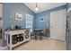Cozy kitchen nook with breakfast table, white cabinetry, and coffee bar at 34802 Double Eagle Ct, Zephyrhills, FL 33541