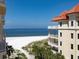 Stunning aerial view of beach and building at 15 Somerset St # 6A, Clearwater Beach, FL 33767