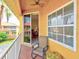 Private balcony overlooking a courtyard and neighboring building at 1513 Wharfside Dr # 1513, Tarpon Springs, FL 34689