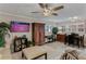 Spacious living area with dining table and hardwood floors at 12760 Indian Rocks Rd # 510, Largo, FL 33774
