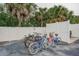 Community bike rack with various bicycles available for resident use at 12760 Indian Rocks Rd # 510, Largo, FL 33774