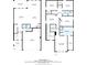 Detailed floor plan showing dimensions for a two-story house at 9782 Coneflower Ct, Land O Lakes, FL 34637