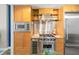 Modern kitchen with stainless steel appliances and built-in wine cooler at 1120 E Kennedy Blvd # 734, Tampa, FL 33602