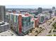 Aerial view of vibrant city building with parking and surrounding cityscape at 1120 E Kennedy Blvd # 734, Tampa, FL 33602