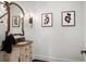 Elegant bathroom with a single vanity, marble countertops, and designer fixtures at 10603 Low Oak Ter, Thonotosassa, FL 33592