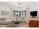 Bright and airy living room showcasing modern decor, comfortable seating, and a large window at 10603 Low Oak Ter, Thonotosassa, FL 33592
