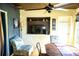 Cozy living area with built-in shelving and TV at 2109 58Th S St, Gulfport, FL 33707