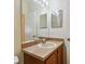Small bathroom with vanity and dual mirrors at 6919 Surrey Hill Pl, Apollo Beach, FL 33572