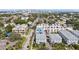 Aerial view of townhouses with the downtown skyline in the distance at 2510 W Cleveland St # 2, Tampa, FL 33609