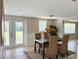 Cozy dining room featuring modern chairs and a view of the backyard at 3245 Bigelow Dr Dr, Holiday, FL 34691