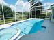 Inviting swimming pool with a spa and screened enclosure at 6515 Virginia Xing, University Park, FL 34201