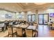 Community room with tables, chairs, and TVs at 15626 Aurora Lake Cir, Wimauma, FL 33598