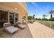Spacious patio with seating and stunning views at 1200 Gulf Blvd # 105, Clearwater Beach, FL 33767