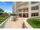 Expansive patio with multiple seating areas, ideal for outdoor entertaining at 1200 Gulf Blvd # 105, Clearwater Beach, FL 33767