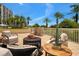 Relaxing patio with seating and ocean views at 1200 Gulf Blvd # 105, Clearwater Beach, FL 33767