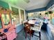 Relaxing screened porch with seating for four and a view of the yard at 1478 Alternate Keene Rd, Largo, FL 33771
