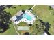 Aerial view of the community pool area at 1370 Heather Ridge Blvd # 107, Dunedin, FL 34698