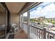 Spacious balcony overlooking the parking lot and cityscape at 500 Treasure Island Cswy # 406, Treasure Island, FL 33706