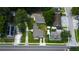 Aerial view of residential properties with houses and yards at 911 8Th Sw Ave, Largo, FL 33770