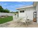 Spacious patio with outdoor furniture and string lights at 1300 63Rd N Ave, St Petersburg, FL 33702