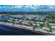 Aerial view of waterfront community showcasing the layout and amenities at 5144 Salmon Se Dr # A, St Petersburg, FL 33705