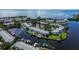 Aerial view of a waterfront community, showcasing its location and amenities at 5144 Salmon Se Dr # A, St Petersburg, FL 33705