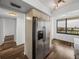 Stainless steel appliances and granite countertops in this updated kitchen at 7100 Sunset Way # 405, St Pete Beach, FL 33706