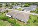 Aerial view showcasing the home's location and neighborhood at 2507 Lancaster Dr, Sun City Center, FL 33573