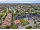 Aerial view of canal front homes and community at 1217 Gorda Cay Ln, Punta Gorda, FL 33950