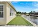 Artificial turf backyard with canal view at 528 Islebay Dr, Apollo Beach, FL 33572