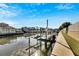 Private boat dock with access to the canal at 528 Islebay Dr, Apollo Beach, FL 33572