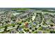 An aerial view showing a house's location within a residential neighborhood at 10820 Carloway Hills Drive, Wimauma, FL 33598