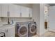 Convenient laundry room with washer, dryer, and cabinets at 2860 14Th N Ave, St Petersburg, FL 33713