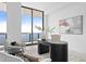 Home office with water view and modern desk at 2912 W Santiago St # Ph2402, Tampa, FL 33629