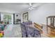 Dining area with wood table, chairs, and access to patio at 3730 42Nd S Way # G, St Petersburg, FL 33711